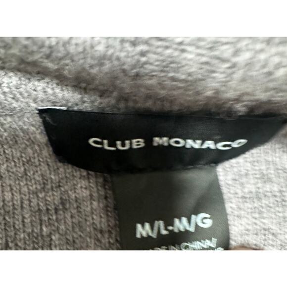 Club Monaco Gray Sleeveless Oversized Drape Collar Cardigan Vest M/L - Picture 5 of 7